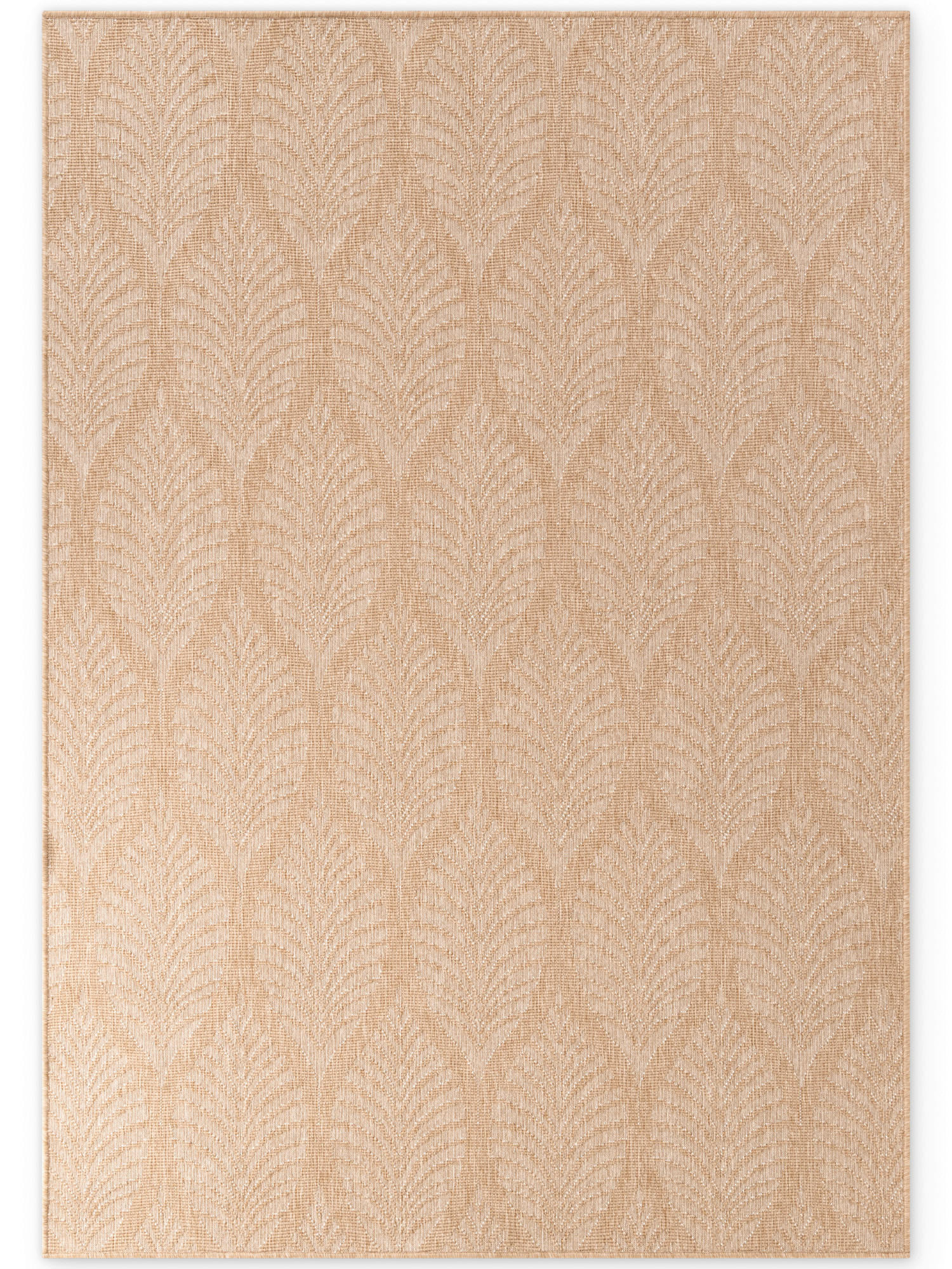 OUTDOORTEPPICH für Terrasse und Balkon 160/230 cm Duet Weiß, Sandfarben  - Sandfarben/Weiß, Design, Kunststoff (160/230cm) - Hanse Home