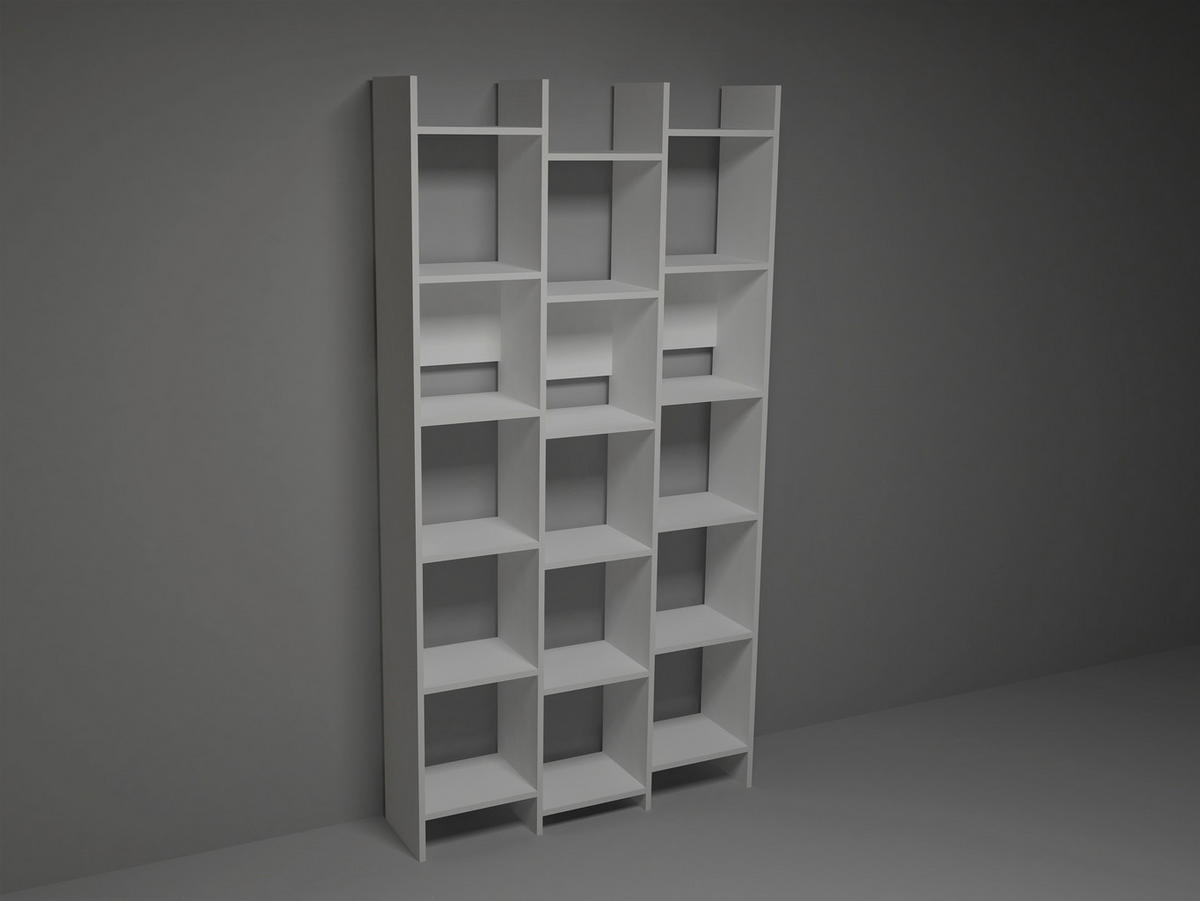 ETAJERĂ  96.1/186/25 cm alb  - alb, Modern, material pe bază de lemn (96.1/186/25cm) - Ti'me