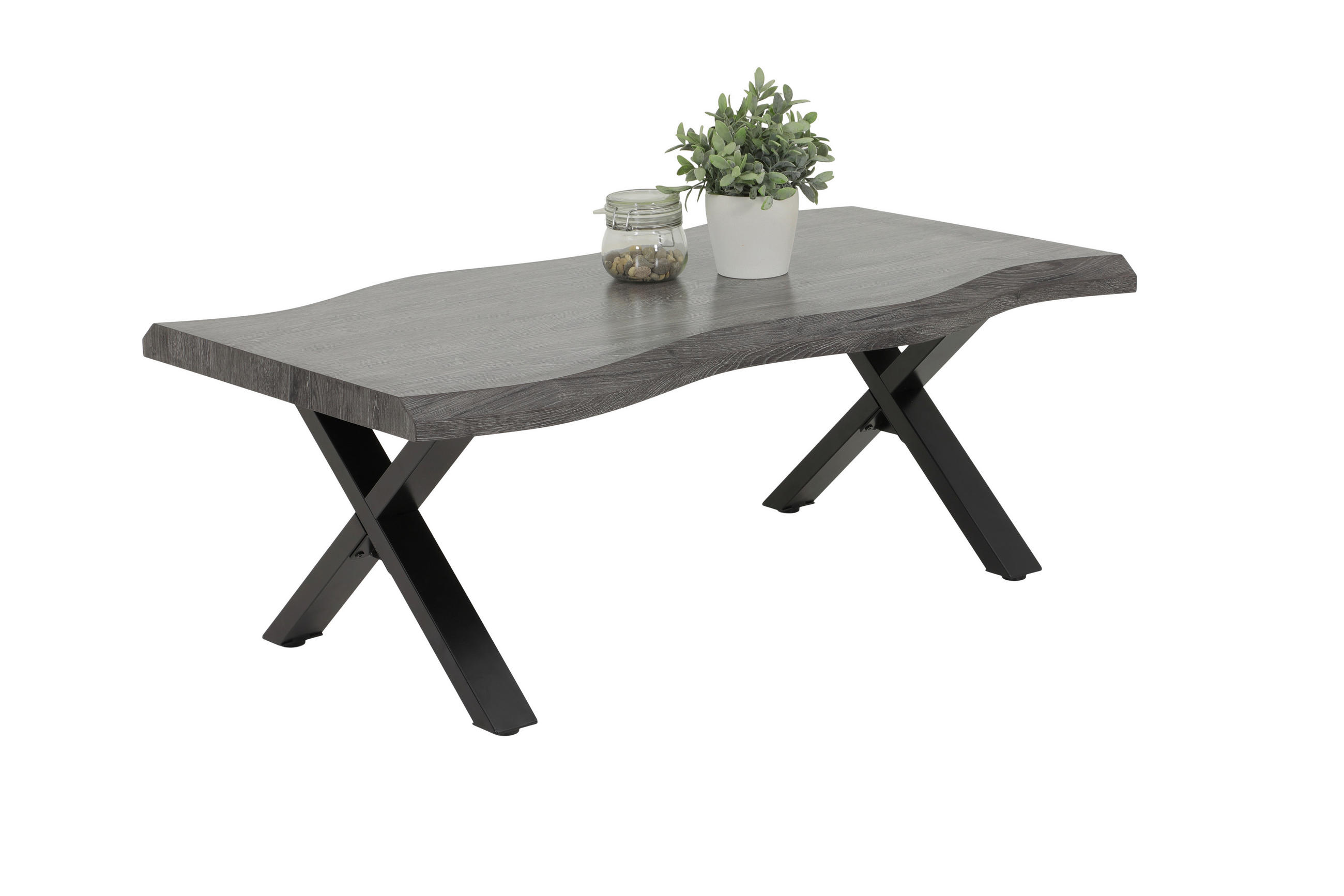 Boxxx Couchtisch Grau, Schwarz 60x42x110 cm