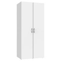 MEHRZWECKSCHRANK 80/185/40 cm  in Weiß  - Alufarben/Weiß, Basics, Holzwerkstoff/Kunststoff (80/185/40cm) - Xora