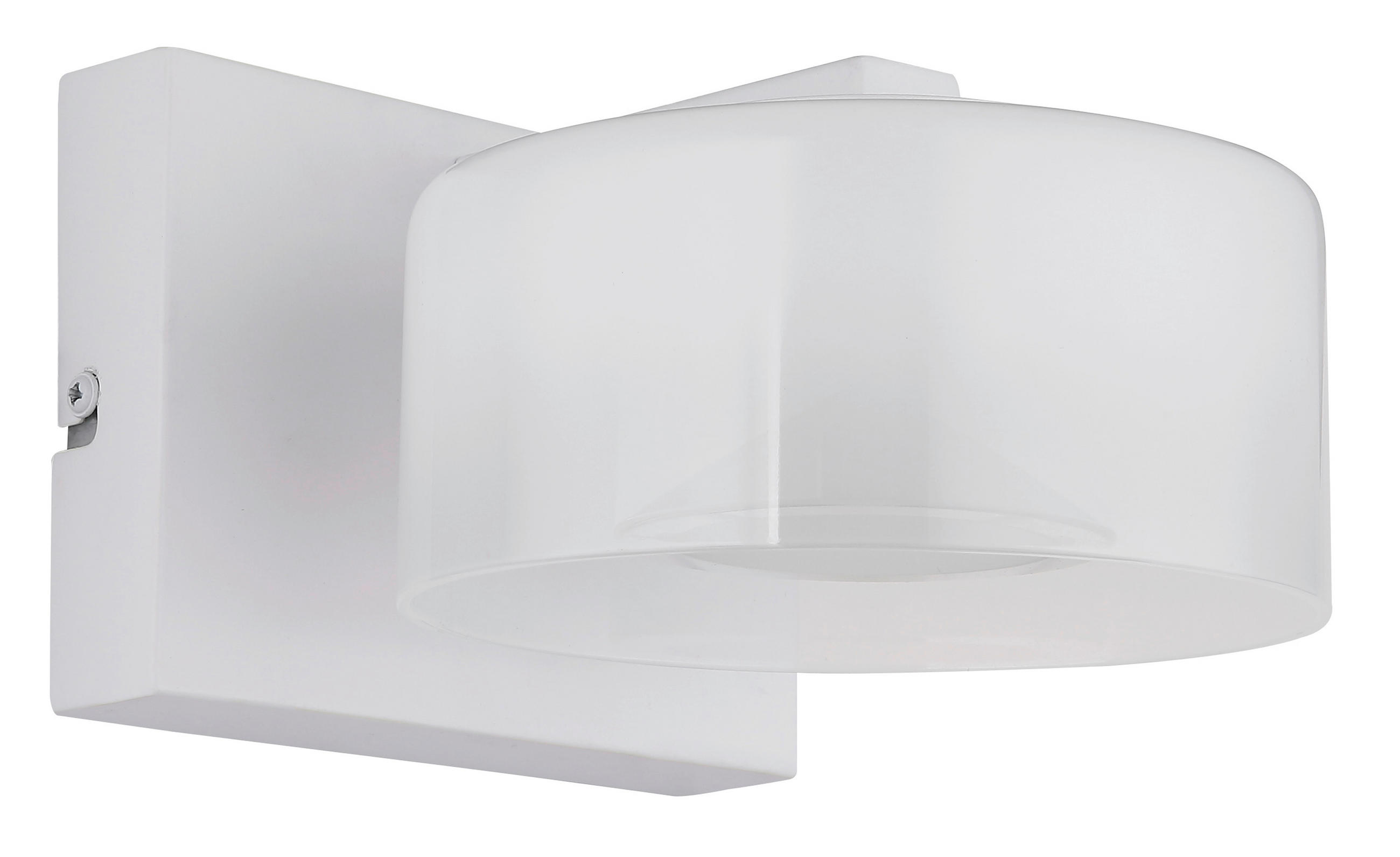 LED-WANDLEUCHTE 15/19,5/11 cm   - Klar/Opal, Design, Glas/Kunststoff (15/19,5/11cm) - Globo