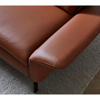 ECKSOFA in Echtleder Rotbraun  279/220 cm  - Rotbraun/Schwarz, Design, Leder/Metall (279/220cm) - Beldomo Premium