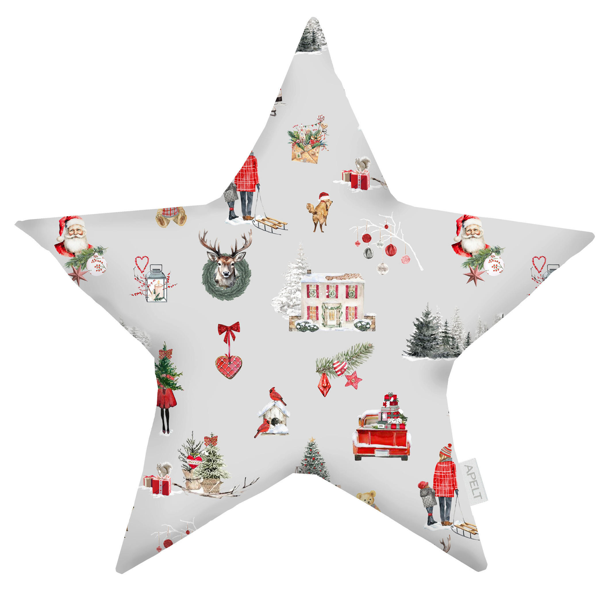 X-Mas Zierkissen Mehrfarbig 44x44x10 cm