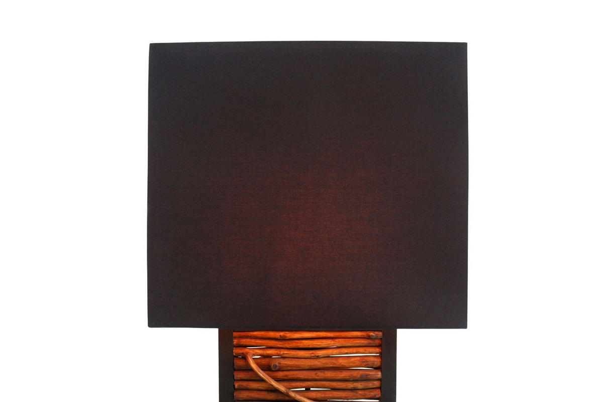 STEHLEUCHTE  35/163/20 cm   - Goldfarben/Schwarz, Design, Holz/Textil (35/163/20cm) - P & B