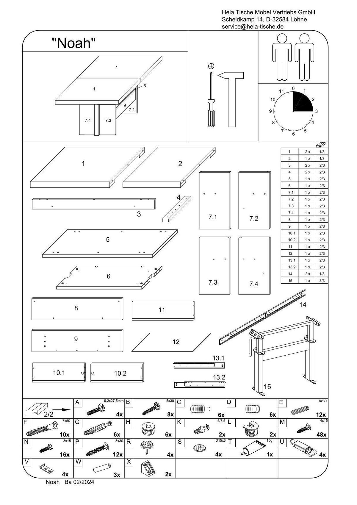 COUCHTISCH 70/110-150/54-73 cm rechteckig Anthrazit, Eichefarben  - Eichefarben/Anthrazit, Design, Holzwerkstoff (70/110-150/54-73cm) - Livetastic