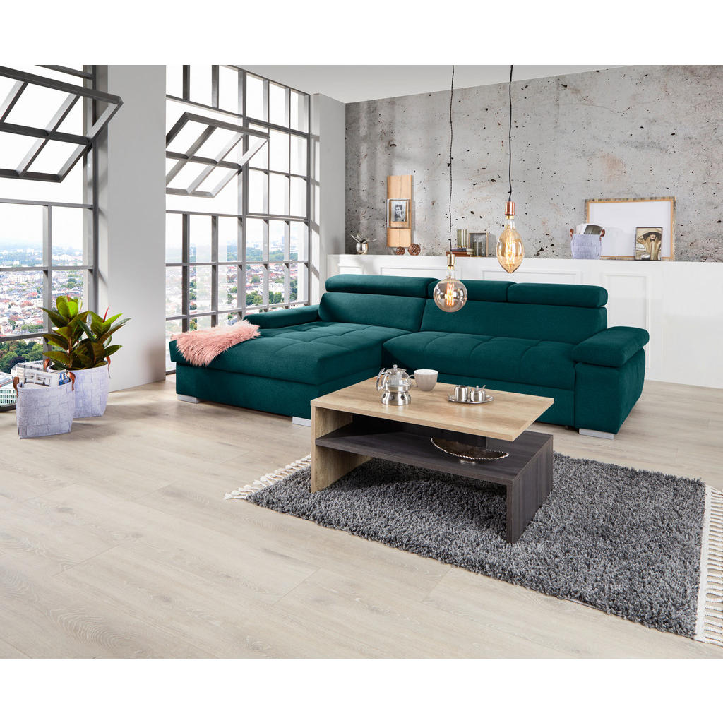 Thumbnail - Livetastic Ecksofa, Dunkelgrün, Textil, 3-Sitzer, 292x183 cm, Made in EU, Rücken echt, Wohnzimmer, Sofas & Couches, Wohn...