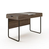 SCHREIBTISCH 118/76/59 cm  in Walnussfarben  - Walnussfarben/Schwarz, Design, Holzwerkstoff/Metall (118/76/59cm) - MID.YOU