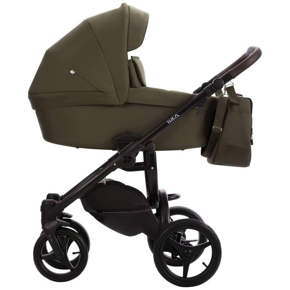 DJEČJA KOLICA  Luca  - maslinasto zelena/crna, Basics, tekstil/metal (50/90/50cm) - Bebetto