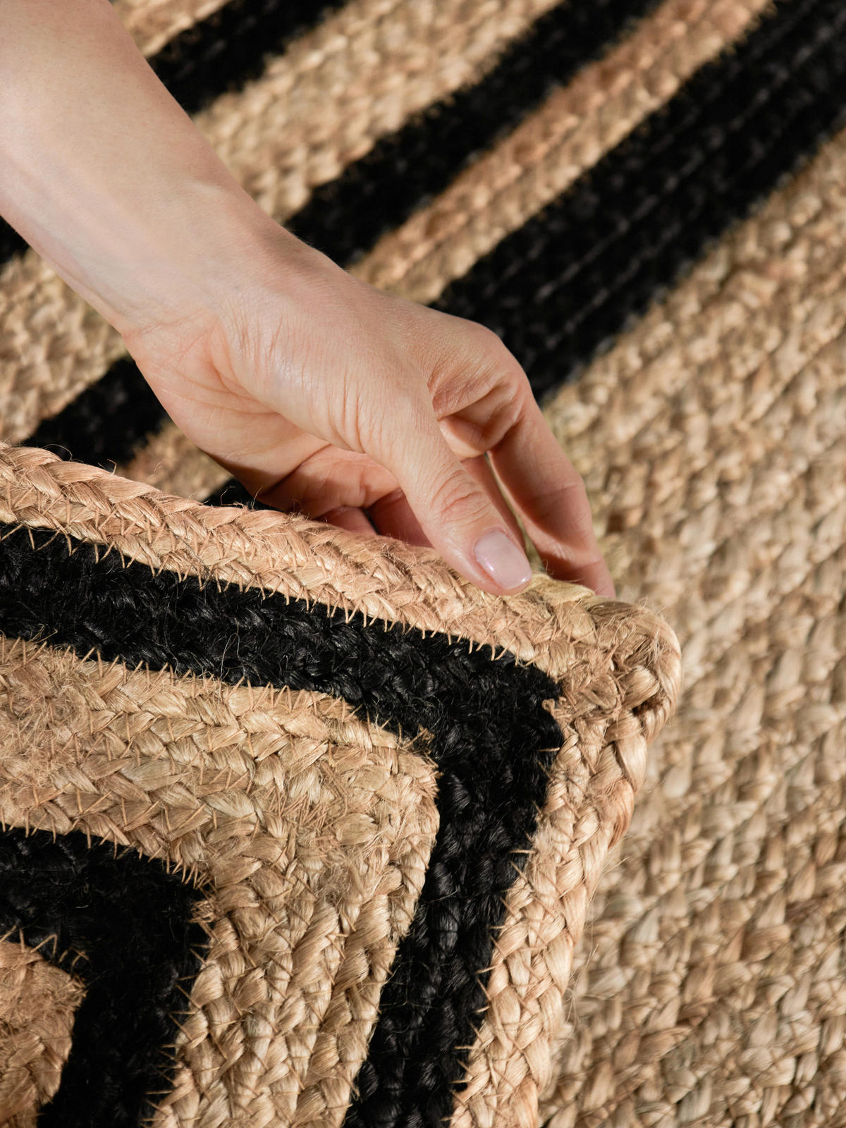 LÄUFER 70/200 cm Jutta Schwarz, Goldbraun  - Goldbraun/Schwarz, Basics, Textil (70/200cm) - Hanse Home