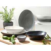 TAFELSERVICE Anthrazit, Creme, Grau Pietra Bunt 8-teilig  - Anthrazit/Creme, Basics, Keramik - Creatable