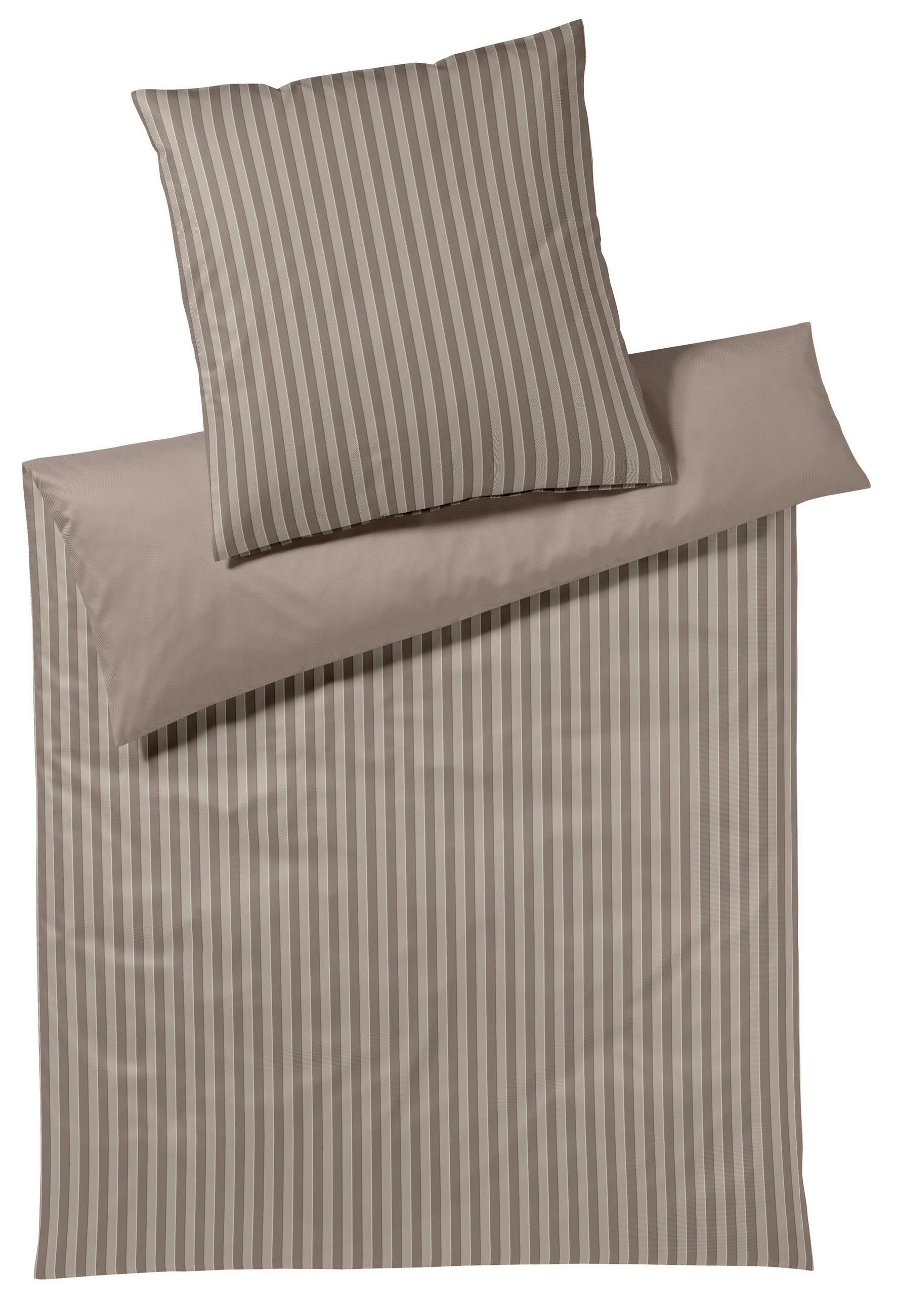 WENDEBETTWÄSCHE 2-teilig Soft Lines Flanell 135/200 cm  - Braun, Basics, Textil (135/200cm) - Joop!