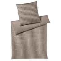 WENDEBETTWÄSCHE Soft Lines Flanell 155/220 cm  - Braun, Basics, Textil (155/220cm) - Joop!
