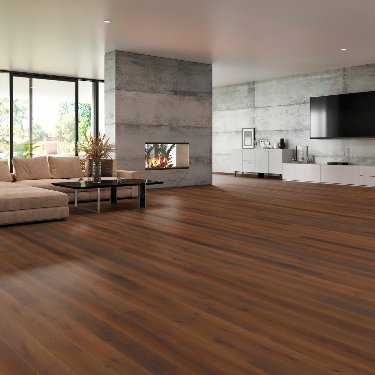 LANDHAUSDIELE Rustico Trend Eiche Mocca 100014301  per  m² - Design, Holz (220,5/17,6/1,3cm) - Tilo