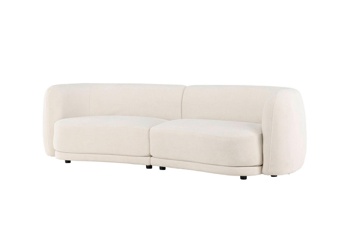 2-SITZER-SOFA Weiß  - Weiß, MODERN, Textil/Metall (268/80/91cm) - Livetastic