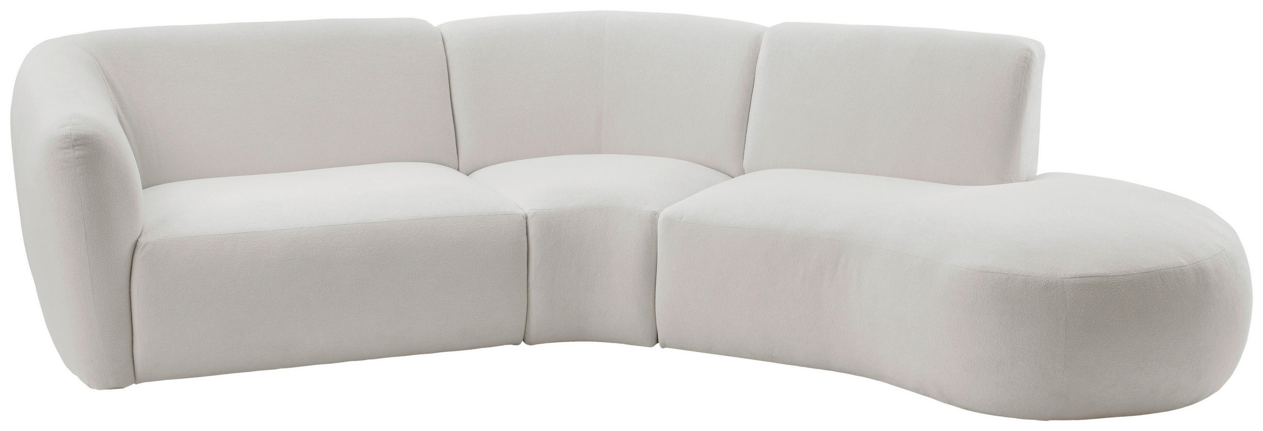 ECKSOFA in Mikrofaser Beige - Beige/Schwarz, Modern, Kunststoff/Textil (276/182cm) - Livetastic