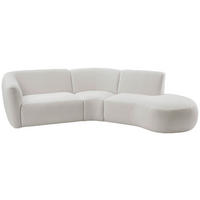 ECKSOFA in Mikrofaser Beige  - Beige/Schwarz, Modern, Kunststoff/Textil (276/182cm) - Livetastic
