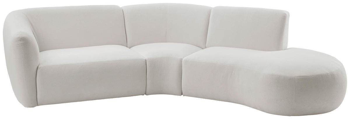 ECKSOFA in Mikrofaser Beige  - Beige/Schwarz, Modern, Kunststoff/Textil (276/182cm) - Livetastic