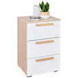 REGAL  46/67/40 cm Eichefarben  - Eichefarben/Schwarz, KONVENTIONELL, Holzwerkstoff/Kunststoff (46/67/40cm) - Hom`in