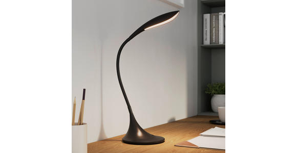 SCHREIBTISCHLEUCHTE Propus 22/17/37,5 cm  - Schwarz, Basics, Kunststoff (22/17/37,5cm) - Novel