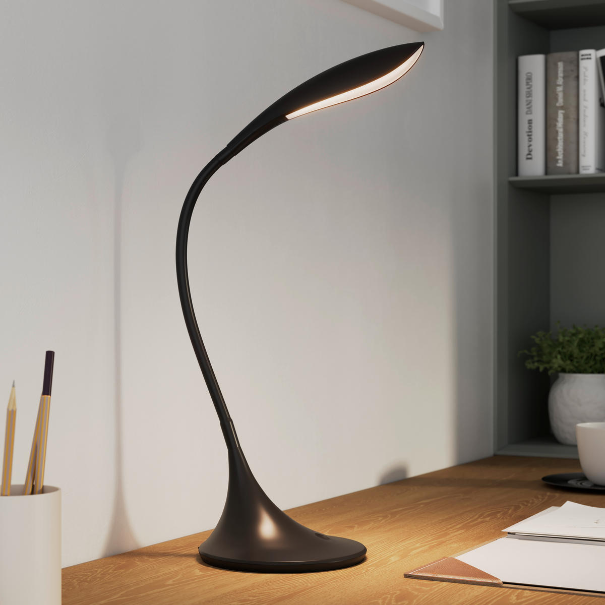 Lampă De Birou 22/17/37,5 cm    - negru, Basics, plastic (22/17/37,5cm) - Novel