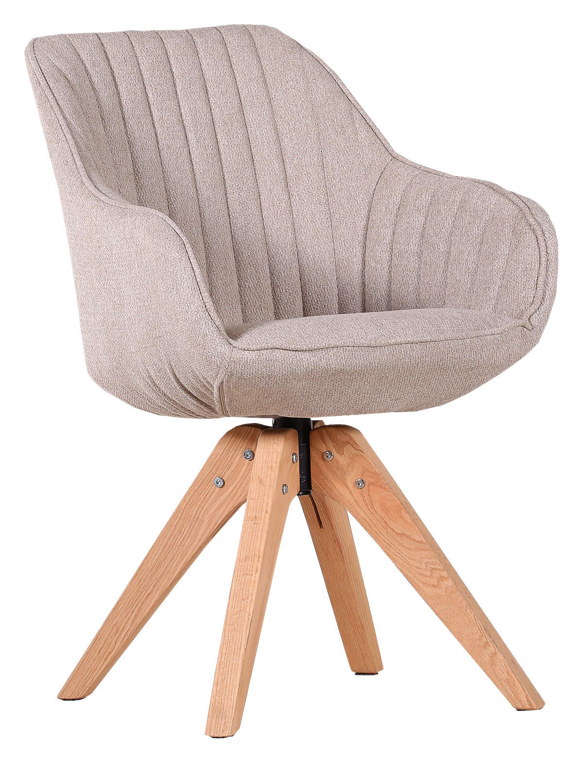 Ambia Home STOLIČKA S PODRÚČKAMI, plochá tkanina, béžová