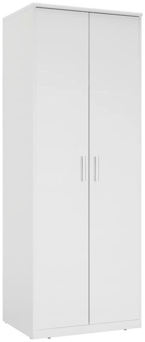 KLEIDERSCHRANK 72/194/54 cm 2-türig  - Silberfarben/Weiß, KONVENTIONELL, Holzwerkstoff/Kunststoff (72/194/54cm) - Xora