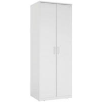 RUHÁSSZEKRÉNY fehér  - ezüstszínű/fehér, Konventionell, műanyag/faalapú anyag (72/194/54cm) - Xora
