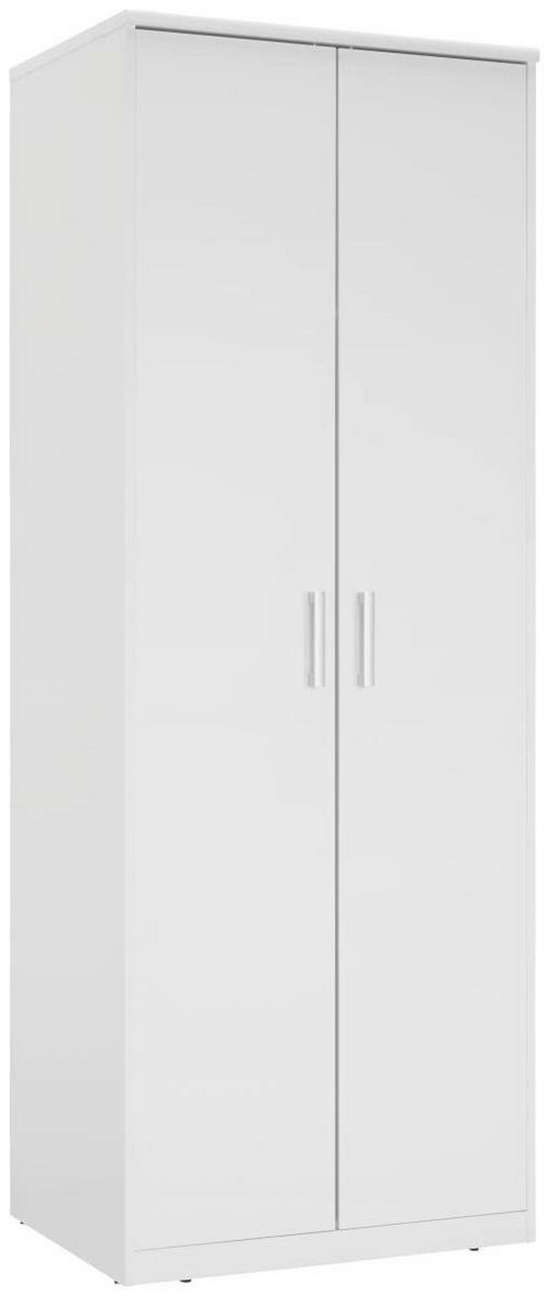 RUHÁSSZEKRÉNY fehér  - ezüstszínű/fehér, Konventionell, műanyag/faalapú anyag (72/194/54cm) - Xora