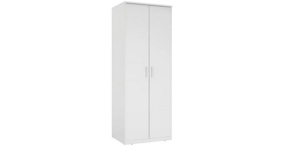 KLEIDERSCHRANK 72/194/54 cm 2-türig  - Silberfarben/Weiß, KONVENTIONELL, Holzwerkstoff/Kunststoff (72/194/54cm) - Xora