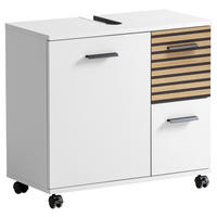 WASCHBECKENUNTERSCHRANK 65,1/60/32 cm  - Weiss/Eichefarben, Modern, Holzwerkstoff/Kunststoff (65,1/60/32cm) - Stylife