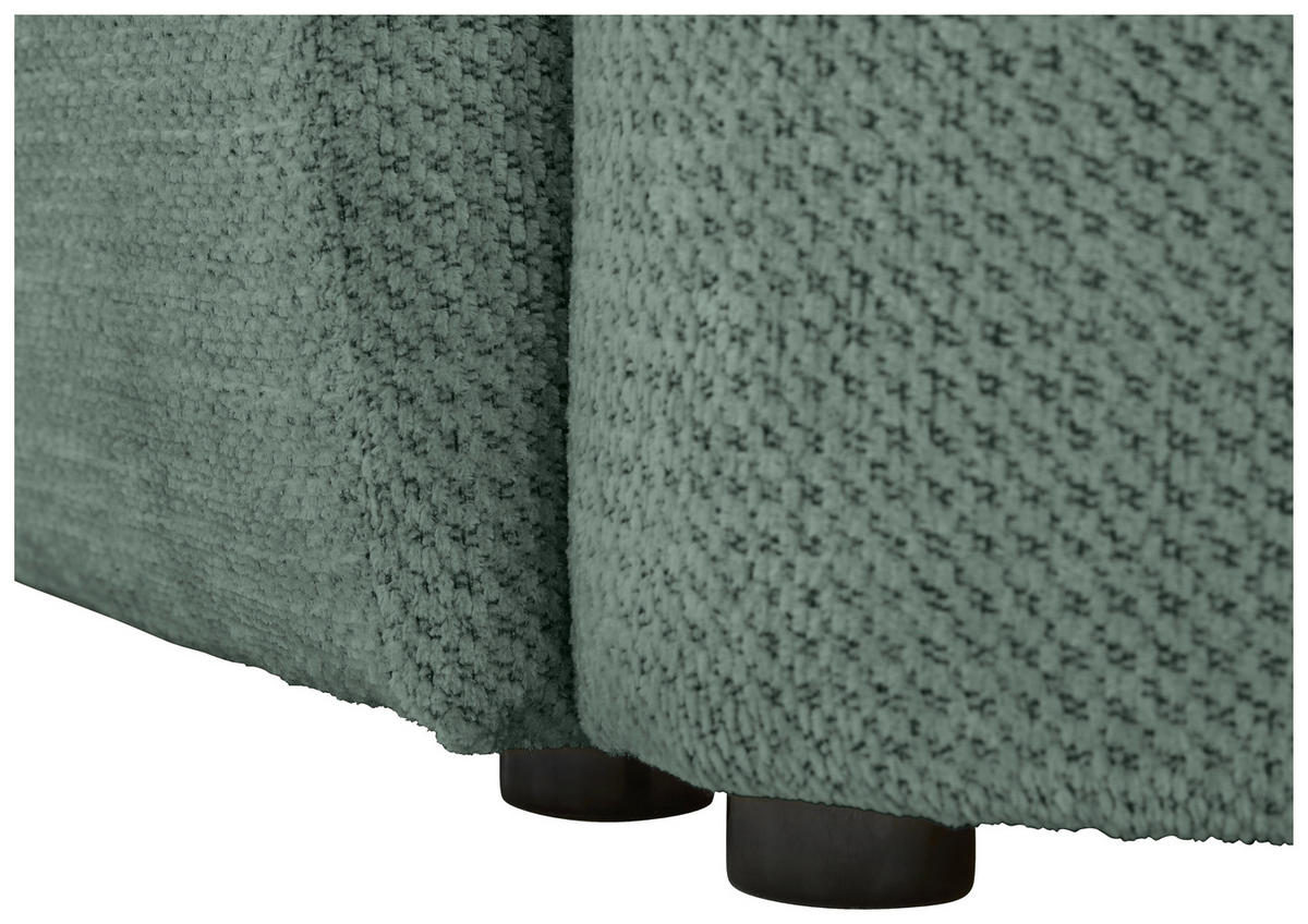 ECKSOFA Dunkelgrün Chenille  - Dunkelgrün/Schwarz, MODERN, Kunststoff/Textil (287/179cm) - Carryhome