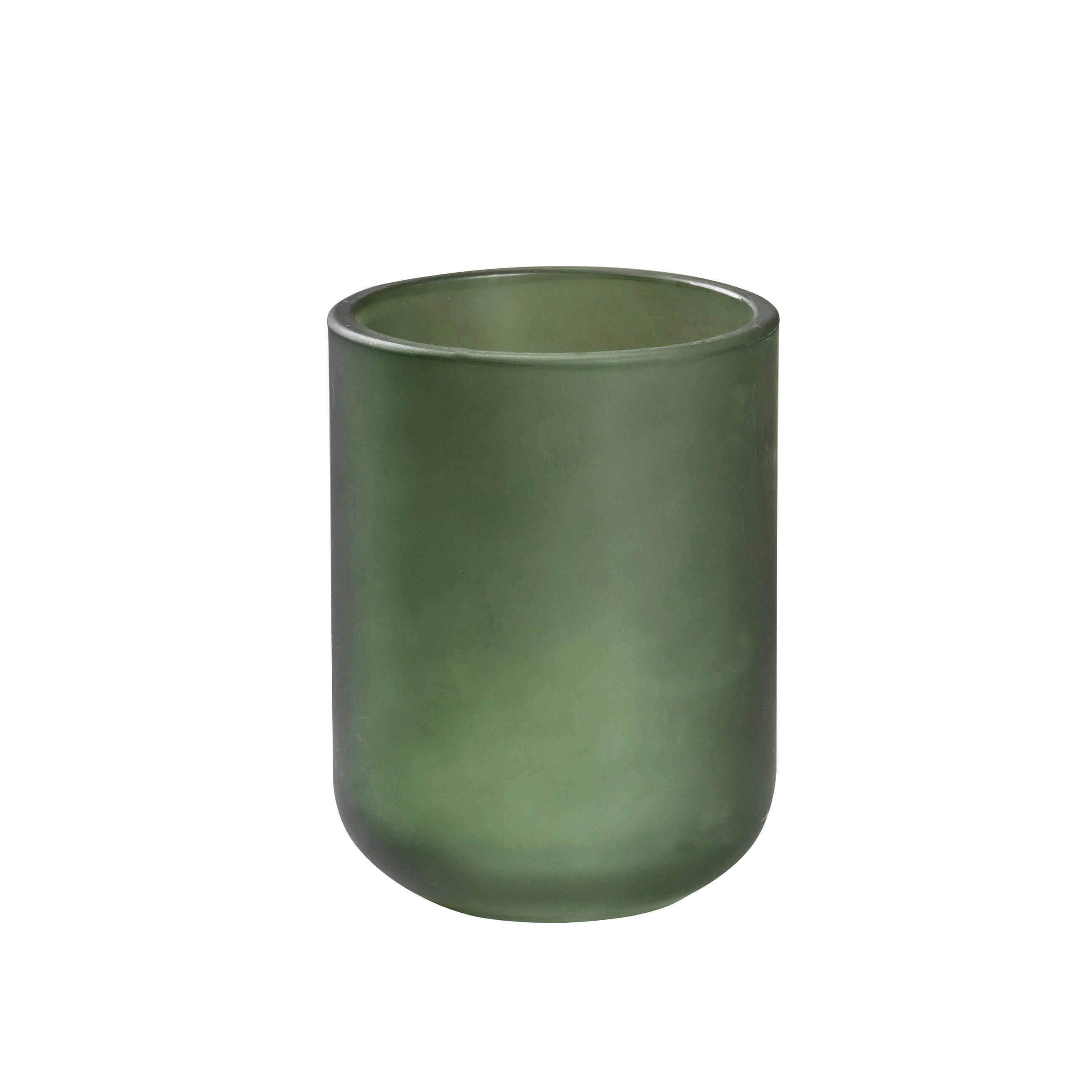 PAHAR PENTRU PERIUȚE DE DINȚI sticlă - verde închis, Basics, sticlă (7,3/9,8/7,3cm) - Sadena