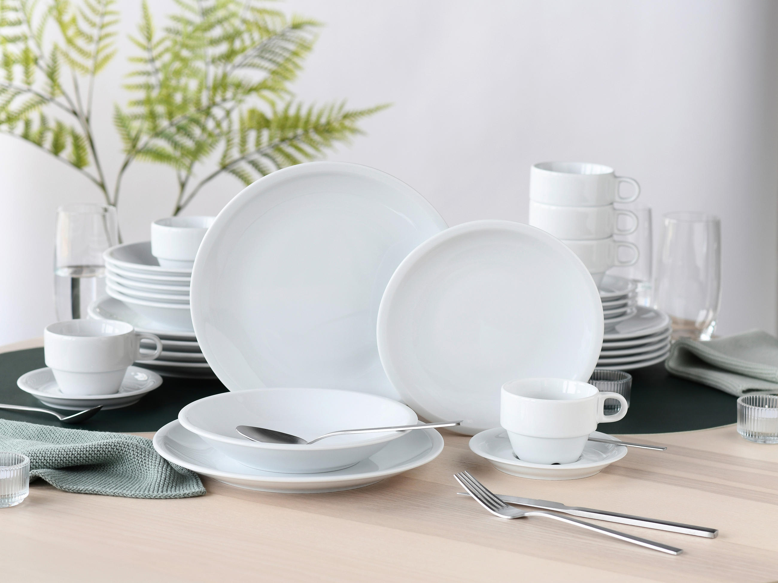KOMBISERVICE Milano 30-teilig - Weiß, Basics, Keramik - Creatable