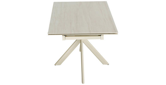 ESSTISCH Beige rechteckig  ausziehbar  - Beige, Design, Keramik/Metall (120-179/80/76cm) - Belluti