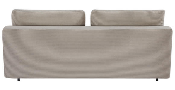 SCHLAFSOFA Cord Beige  - Beige/Schwarz, Design, Textil/Metall (191/92/99cm) - Carryhome