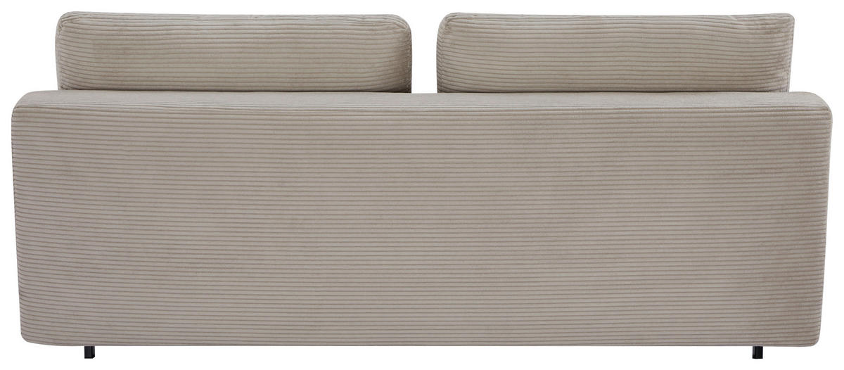 SCHLAFSOFA Cord Beige  - Beige/Schwarz, Design, Textil/Metall (191/92/99cm) - Carryhome