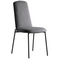 STUHL  in Struktur Textil  - Schwarz, Design, Textil/Metall (48/95/60cm) - Connubia 