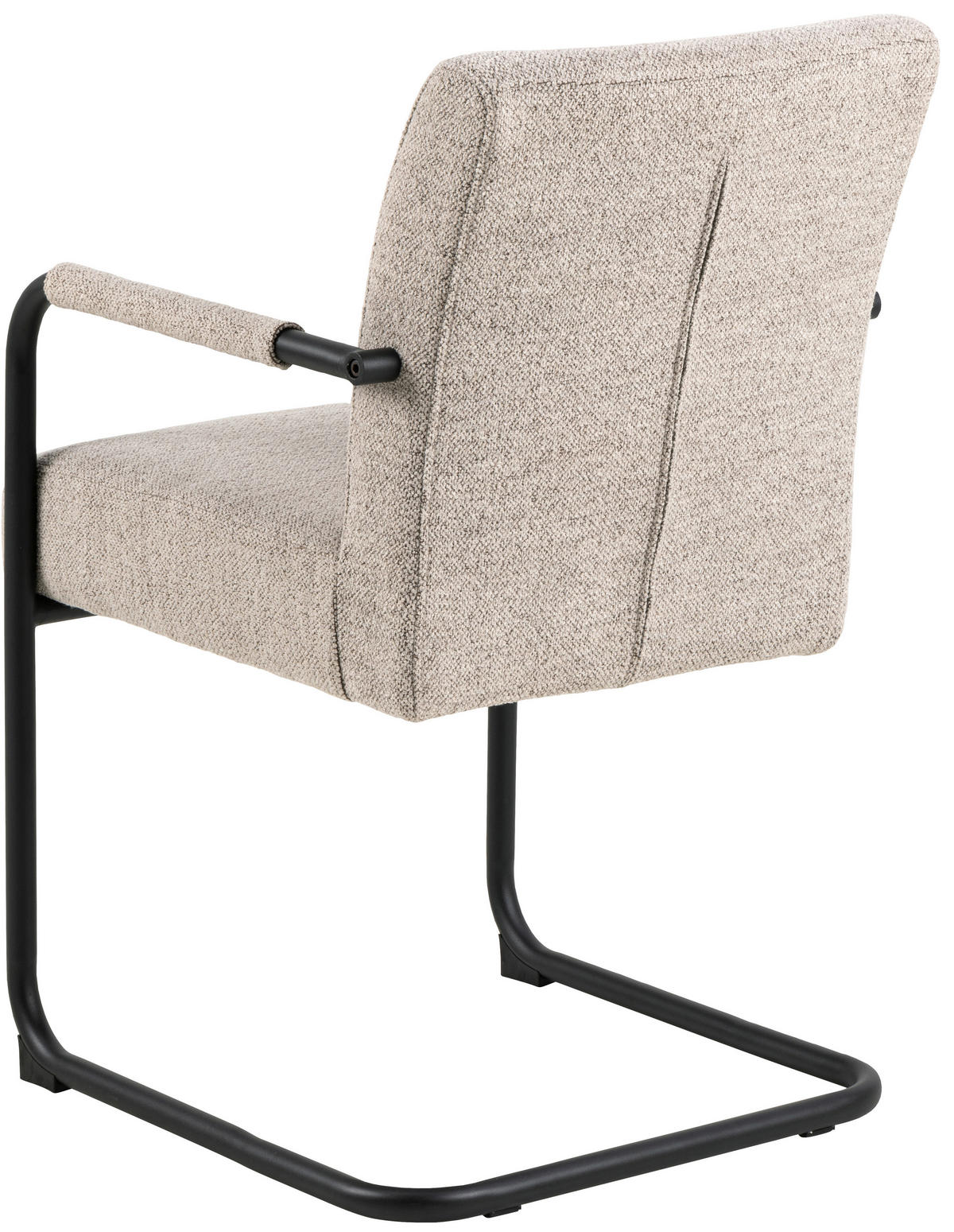 STOLICA S NASLONOM ZA RUKE  bež  tekstil      - bež/crna, Design, tekstil/metal (50,5/84,5/64,5cm) - MID.YOU