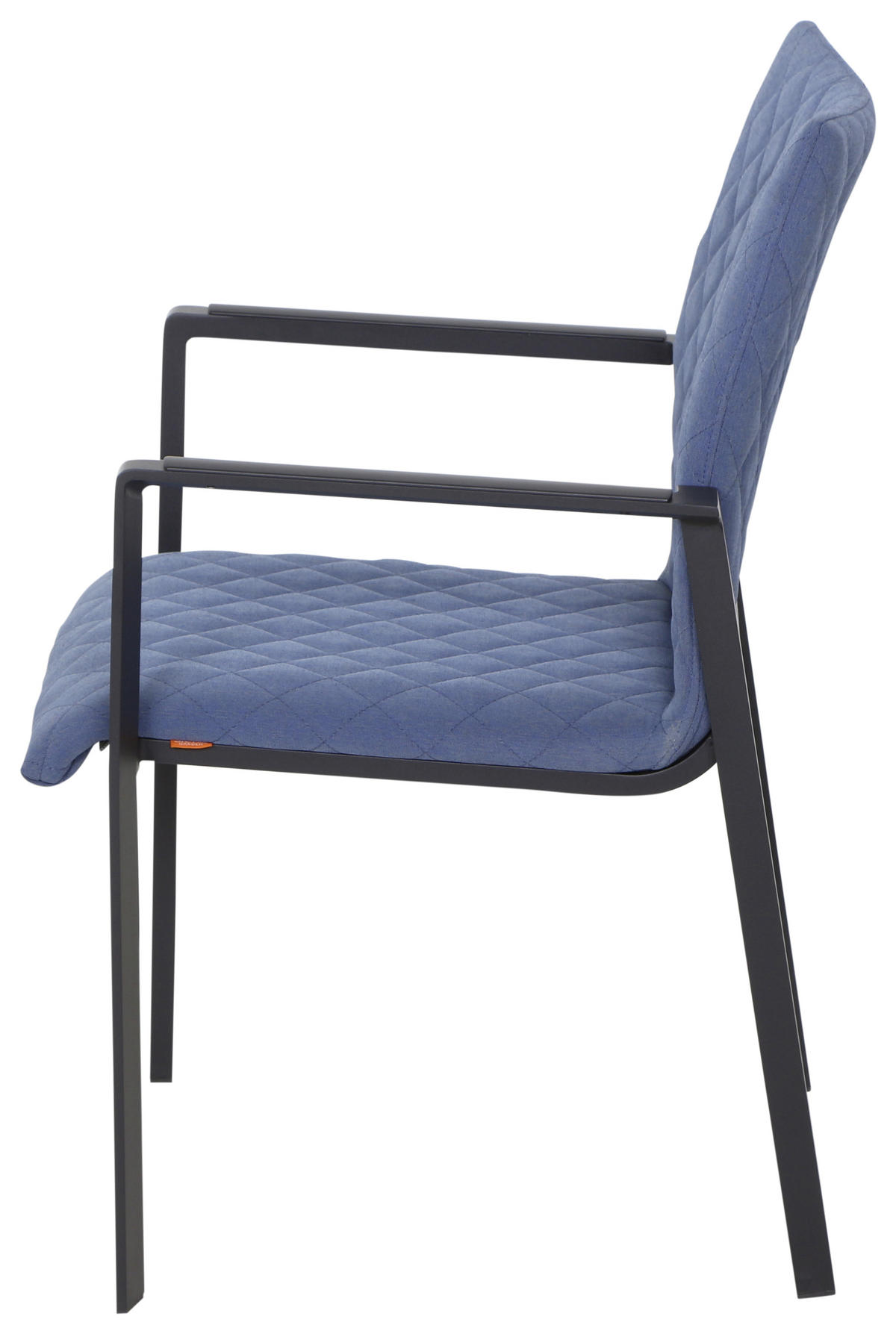 STAPELSESSEL Aluminium Anthrazit, Blau  - Blau/Anthrazit, Design, Textil/Metall (62,5/88/58cm)