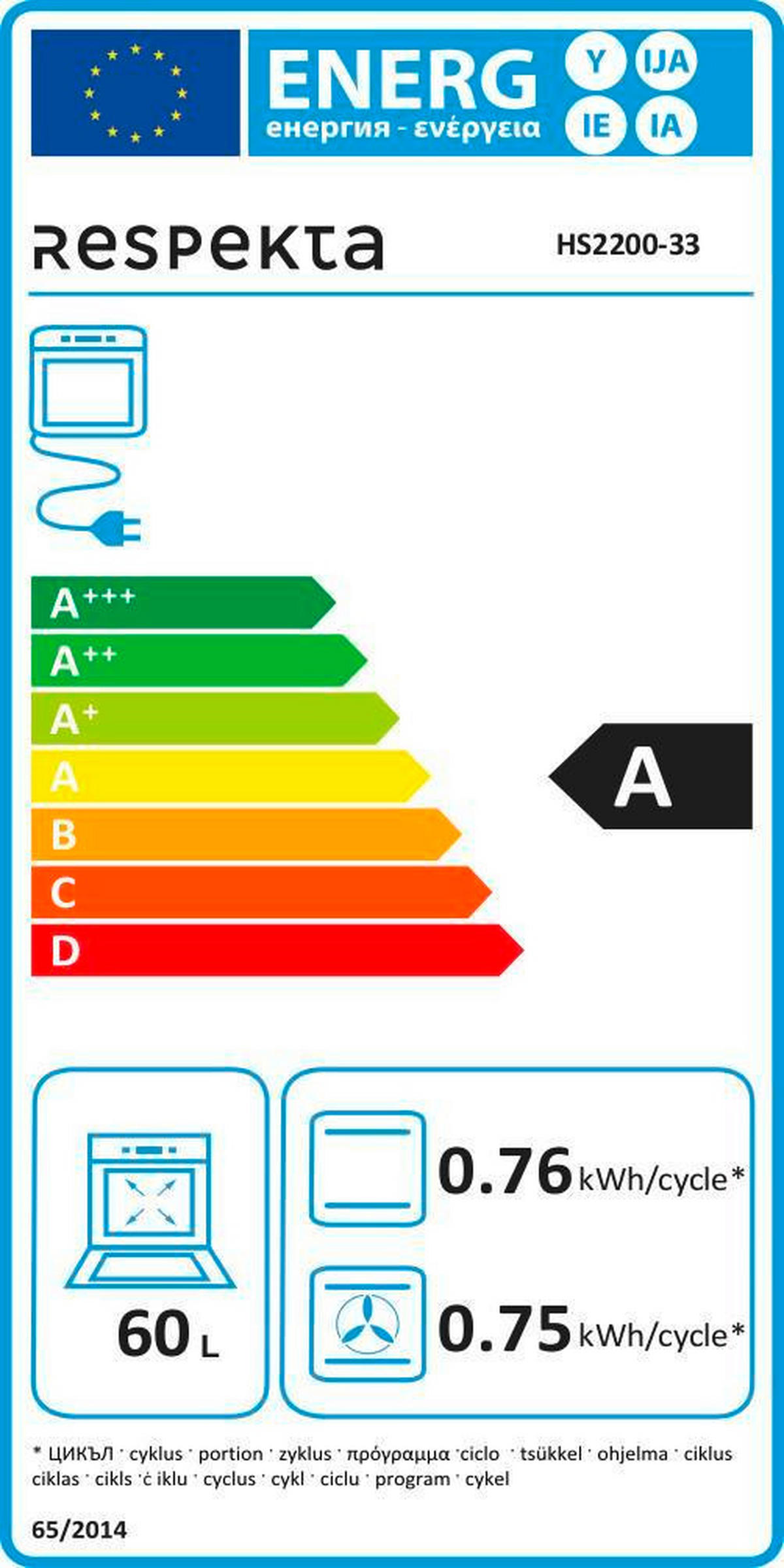 HERDSET HS2200-33  - Edelstahlfarben/Schwarz, Trend, Glas/Metall (59,5/59,5/56,5cm) - Respekta