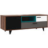 TV-ELEMENT - Schlammfarben/Eichefarben, Design, Holzwerkstoff/Kunststoff (155/54/52cm) - Carryhome