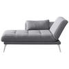 RÉCAMIERE Grau  - Chromfarben/Grau, KONVENTIONELL, Textil/Metall (200/85/106cm) - Novel