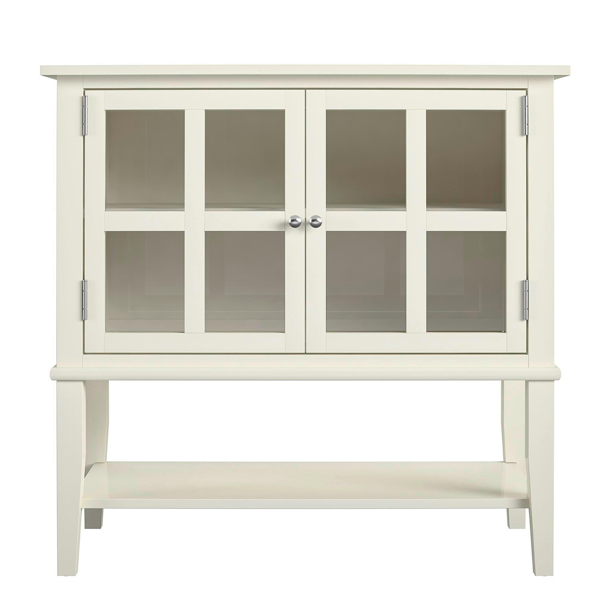 KOMMODE  in 80/78/40 cm  - Silberfarben/Weiß, Design, Glas/Holz (80/78/40cm) - MID.YOU