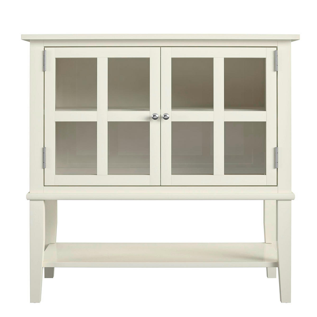 KOMMODE  in 80/78/40 cm  - Silberfarben/Weiß, Design, Glas/Holz (80/78/40cm) - MID.YOU
