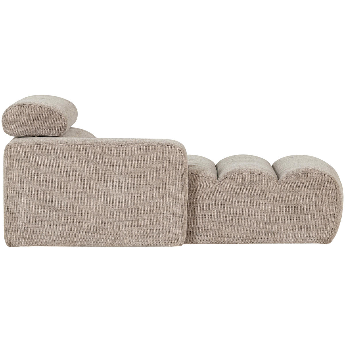 SOFAELEMENT Novi in Webstoff Naturfarben  - Schwarz/Naturfarben, Design, Kunststoff/Textil (109/86/173cm) - Livetastic