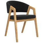 ARMLEHNSTUHL  in Mikrofaser  - Schwarz, KONVENTIONELL, Holz/Textil (59/96/60cm) - Carryhome