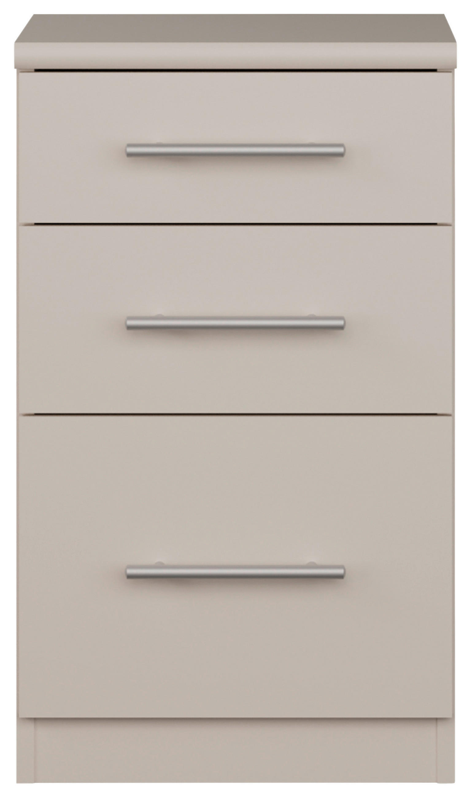NOČNA OMARICA, peščene barve  - barve kroma/peščene barve, Trend, kovina/leseni material (37,2/63/36,9cm) - Carryhome
