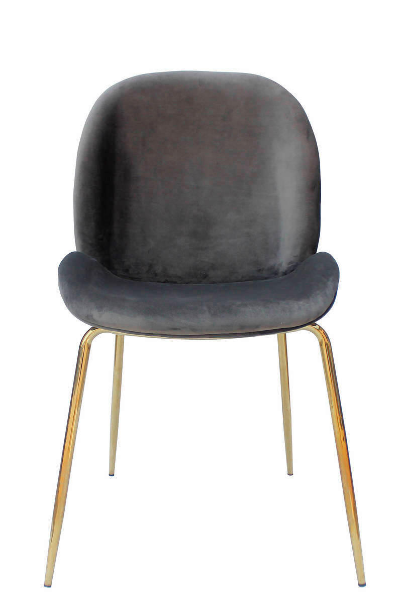 Stuhl Charlize Grau  siva, boje mjeda  metal, plastika      - siva/boje mjeda, Moderno, metal/plastika (47/90/59cm) - Kayoom