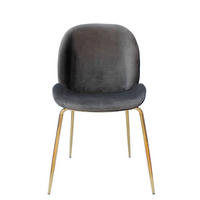 Stuhl Charlize Grau  siva, boje mjeda  metal, plastika      - siva/boje mjeda, Moderno, metal/plastika (47/90/59cm) - Kayoom