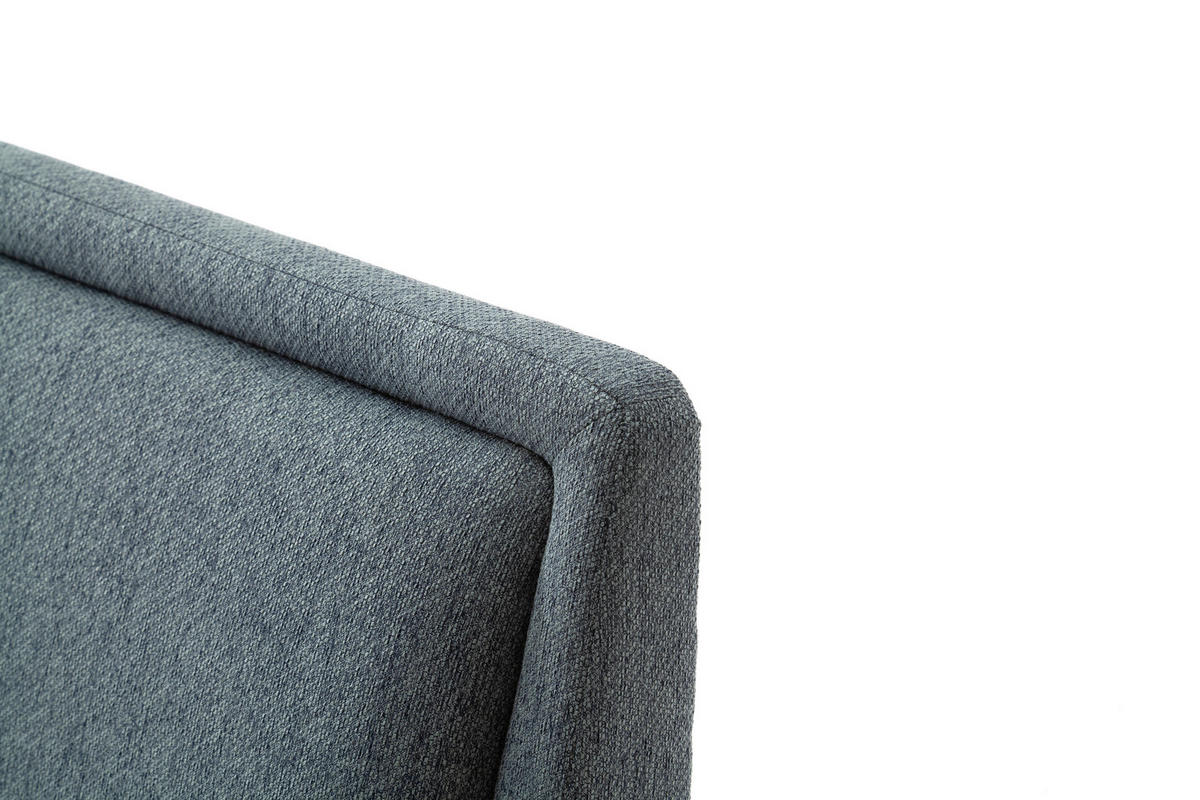 POLSTERBETT Lattenrost, Bettkasten Blau 140/200 cm  - Blau/Eichefarben, KONVENTIONELL, Holz/Textil (140/200cm) - Livetastic